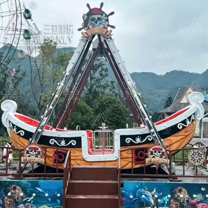 Manèges de parc d'attractions mobiles, jeux pour enfants, balançoire, <span class=keywords><strong>bateau</strong></span>, mini-navire pirate monté sur remorque - Product Image 4