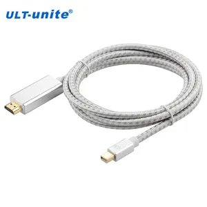 ULT-unir Mini DisplayPort para HDMI cabo projetor Thunderbolt Compatível Mini DP para cabo HDMI