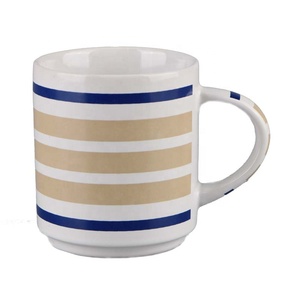 Sin cubierta carta en inglés de leche de avena desayuno café con manija inicio pequeño fresco taza de vidrio - Product Image 1