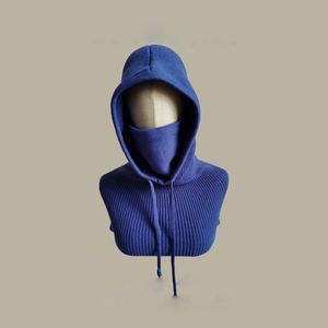 Cagoule unisexe ajustable élastique, <span class=keywords><strong>bonnet</strong></span> chaud, écharpe annulaire, <span class=keywords><strong>bonnet</strong></span> tricoté coupe-vent avec col cache-<span class=keywords><strong>cou</strong></span> pour femmes et hommes - Product Image 2