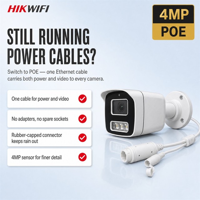 IP Camera 4MP H265 POE CMOS Sensor 3.6mm Lens Wide Angle IP67 Waterproof Bullet Camera 1 Year Compatible HIK&aihua NVR Outdoor