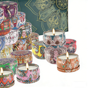 Wholesale Candle Vessels Bulk <b>Empty</b> Containers With White Lids Luxury <b>Boxes</b> For Brand Sampling Retail Program Global - Product Image 1