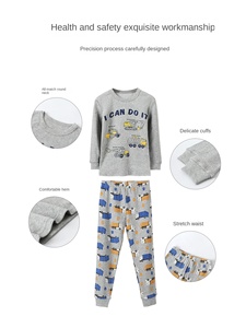 Set <span class=keywords><strong>di</strong></span> Abbigliamento per Bambini in Morbido Cotone 100% Stampato Stile Europeo-Americano per Ragazzi e <span class=keywords><strong>Ragazze</strong></span> 3-8 Anni Traspirante Magliette a Maniche Lunghe e Pantaloni - Product Image 3