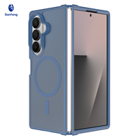 Étui de téléphone magnétique Sanfeng haut de gamme au toucher soyeux pour Samsung Z Fold 8 Ultra et autres téléphones pliables, emballage personnalisé avec logo