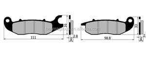 Pastilla de Freno de Disco de Cerámica de Fibra de Carbono Metálica FA465 para Motocicleta CBR150 <span class=keywords><strong>R</strong></span> <span class=keywords><strong>FS</strong></span> 125 Sonic CBF 125 CBR125 - Product Image 5