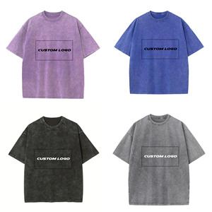 เสื้อยืดคอตตอนแท้ 230GSM สไตล์วินเทจ แขนสั้น สำหรับผู้ชายและผู้หญิง พร้อมโลโก้สั่งทำพิเศษ - Product Image 1