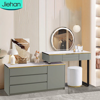 Meubles de maison table de maquillage dernier design avec tiroirs prix de gros commode en bois moderne personnalisée avec miroir pour chambre à coucher