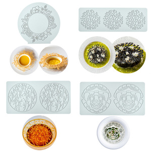 Early Riser silicona <span class=keywords><strong>Fondant</strong></span> encaje Mat <span class=keywords><strong>vaca</strong></span> anillo Circular ramita <span class=keywords><strong>pastel</strong></span> postre Molecular gastronomía molde para hornear - Product Image 2