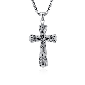 Cross-border retro punk style unique cross <b>titanium</b> steel necklace for hip-hop fashionistas. - Product Image 5