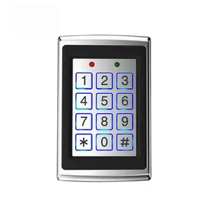 กันน้ําสแตนเลสแบบสแตนด์อโลน Wiegand 125KHz EM RFID ปุ่มกดการ์ดรหัสผ่านระบบควบคุมการเข้าออกประตู