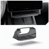Boîte de rangement pour écran Tesla Model 3/Y, tapis en silicone translucide noir, résistant à l'eau et à la compression, pour les modèles 2021-2026