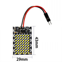 Nouveau W5w C5w C10w Lumière de tableau de bord de voiture DC12/24V Festoon Lumière de lecture de dôme T10Light 2 Adaptateur de base 48SMD 3014
