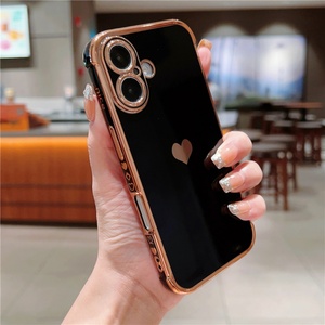 Funda de Teléfono TPU con Diseño de Corazón Lateral para Chicas, Linda y Elegante, Funda Protectora con Forma de Corazón para iPhone 14 13 12 11 - Product Image 4