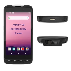 Pemindai Kode Batang Android 11 OS, Terminal PDA Genggam 4G 64G 1D Honeywell 2D dengan Kamera GPS 4G Wifi