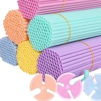 Uschool Tige de ballon en plastique épaissi de 32 à 40 cm, imprimée en sérigraphie, pour adolescents, mariages et fêtes d'anniversaire