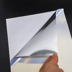 Papier autocollant en aluminium métallisé imprimable à jet d'encre imperméable FX, 8,5 x 11 pouces, A4, or brossé, PET, pour imprimante à jet d'encre - Product Image 4