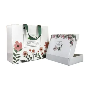 Lipack Retail Handles Paper Shopping Carry Bags Gift Box Luxury Corrugated Box With Paper Bag