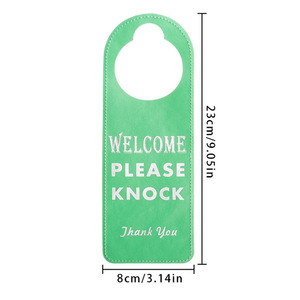 Hot Sale PU Leather Hotel <strong>Door</strong> Hanger Sign Dual-Sided Doorplate Tag Please Do Not Disturb <strong>Door</strong> <strong>Knob</strong> Hanger for Home Office Hotel - Product Image 6