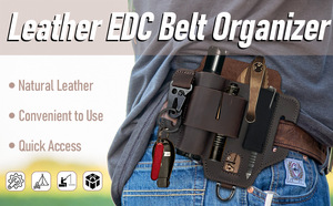 EDC Multi-functional <strong>Tool</strong> <strong>Kit</strong> Portable Leather <strong>Tool</strong> Storage Waist <strong>Bag</strong> - Product Image 6