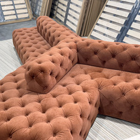 Canapé modulaire en cuir capitonné personnalisable de luxe, mobilier italien de luxe, Foshan