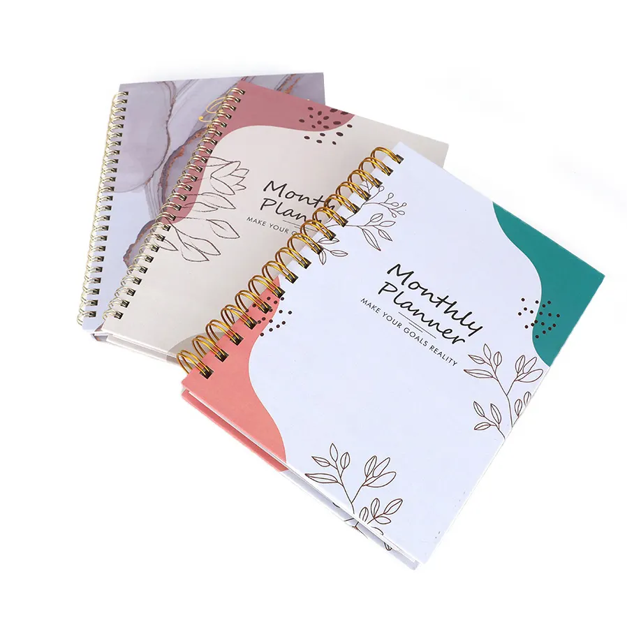 High Quality Printing Full Color Custom Planner/Journal Book Printing Monthly Weekly Dairy Agenda Planner