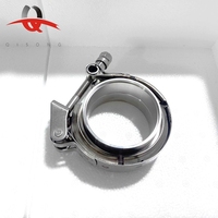 Kit de colliers de serrage rapides en acier inoxydable de 2,5 pouces de type V pour tuyau turbo