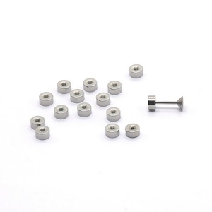 Boucles d'oreilles clous rondes en acier inoxydable avec fermoirs à vis, accessoires de bijoux, clous d'oreilles pour cartilage, boucles d'oreilles unisexes tendance - Product Image 5