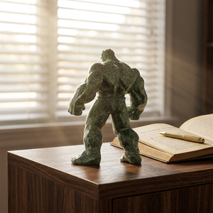 <span class=keywords><strong>Figurine</strong></span> <span class=keywords><strong>Hulk</strong></span> sculptée en marbre vert naturel H350mm, finition polie, pour décoration intérieure de villas résidentielles, art public de super-héros - Product Image 5
