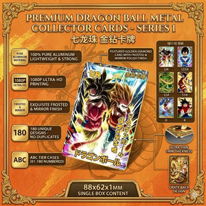 <span class=keywords><strong>Carte</strong></span> Métallique <span class=keywords><strong>Dragon</strong></span> <span class=keywords><strong>Z</strong></span> Ultra Premium DM Wholesale en Alliage d'Aluminium Épaisseur 1mm Impression HD 1080p <span class=keywords><strong>Carte</strong></span> à Collectionner Anime Boîte Mystère Cadeau - Product Image 1