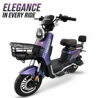 Nouveau design élégant de cyclomoteur électrique rétro caméléon pour les déplacements quotidiens avec un grand phare LED et un panier