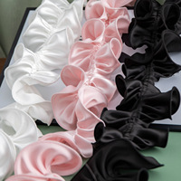 Dentelle en satin épaisse de 10 cm de large, style pastoral, dentelle à volants pour la décoration artisanale DIY, la décoration de la maison et la décoration de vêtements