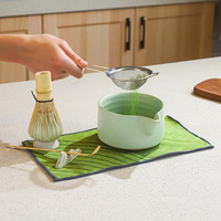 Service à thé matcha en céramique transfrontalier, ensemble de sept ustensiles, design japonais moderne, origine Dehua, distribution immédiate