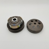 KINON H6T Rakitan Kopling Sekunder Lengkap untuk Skuter, Pulley Belakang 19 Gigi, Spline Internal, Single-Speed, Logam