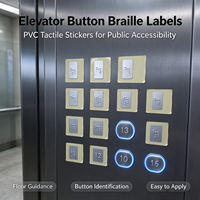 Autocollants en PVC Braille pour boutons d'ascenseur, étiquettes tactiles autocollantes, marqueurs de sol à points en relief personnalisés, guides pour bâtiments publics