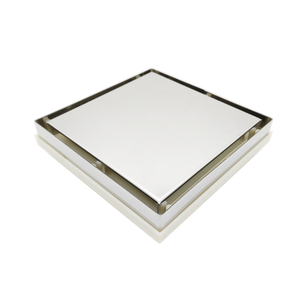 HF Wholesale Drain de sol de douche carré invisible en acier inoxydable SUS 304 et ABS, 6 pouces, à insérer dans les carreaux, avec filtre anti-cheveux - Product Image 2