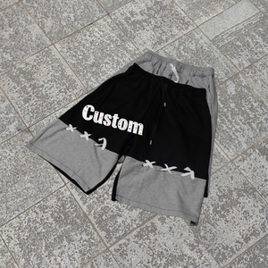 Pantalones Cortos de Algodón Personalizados para Hombre, Cintura con Cordón, Logotipo Impreso, Bolsillos, Estilo Casual, Talle Medio, Tejido Transpirable - Product Image 3