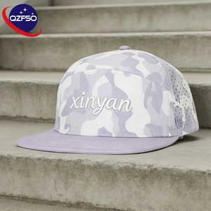 QZFSO Custom 5-Panel Golf Snapback Hat Adjustable Camo Design Unstructured Gorras Polyester Sports Outdoor Logo Baseball <b>Cap</b> - Product Image 1
