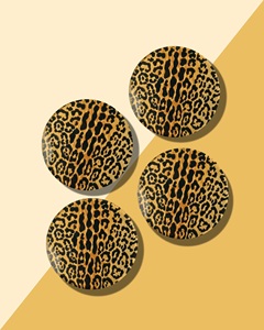 Sous-verres en Lucite à motif léopard/<span class=keywords><strong>bengale</strong></span> en gros – Lot de 4 sous-verres en acrylique à motif léopard pour la décoration intérieure – Meilleur cadeau – Personnalisable - Product Image 5
