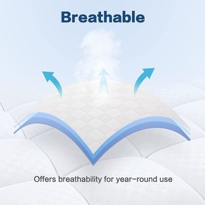 绗缝贴合全床垫垫冷却透气蓬松柔软床垫垫床垫 - Product Image 3