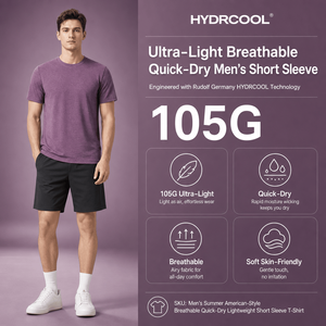 Camiseta Deportiva de Manga Corta para Hombre, Secado Rápido 105G, Ultraligera, Transpirable, para Gimnasio, Running, Fitness, Verano, Uso Casual - Product Image 2