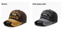 Casquette de baseball rétro pour homme en tissu délavé avec lettres, style casquette bec de canard vintage, pour le printemps et l'automne, chapeau de soleil tendance pour femme pour l'extérieur