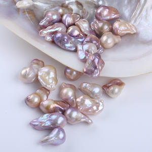 14-17mm Buttoned Freshwater Cultured <b>Pearls</b> Natural <b>Loose</b> Irregular Shaped Semi-Finished <b>Pearl</b> Chains - Product Image 1