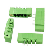 Bloc de bornes à ressort complet pour PCB, pas de 3,81 mm, mâle-femelle - Prise à bride avec connecteur à broches droites et coudées