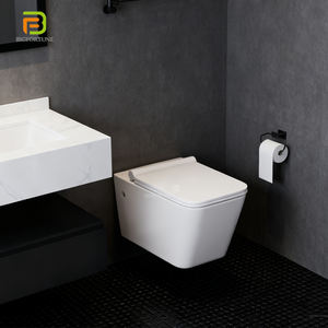 โถสุขภัณฑ์แบบแขวนผนัง ติดตั้งบนผนัง พร้อมถังเก็บน้ำแบบซ่อน โถสุขภัณฑ์เซรามิคทรงสี่เหลี่ยม สำหรับบ้านพั<span class=keywords><strong>ก</strong></span>อาศัย ห้องน้ำในวิลล่า - Product Image 1