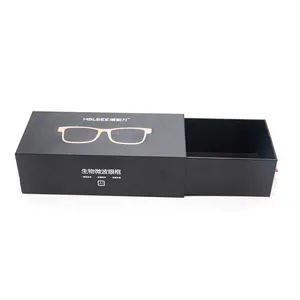 공장 가격 사용자 정의 로고 매트 럭셔리 블랙 안경 케이스 포장 상자 선글라스 상자