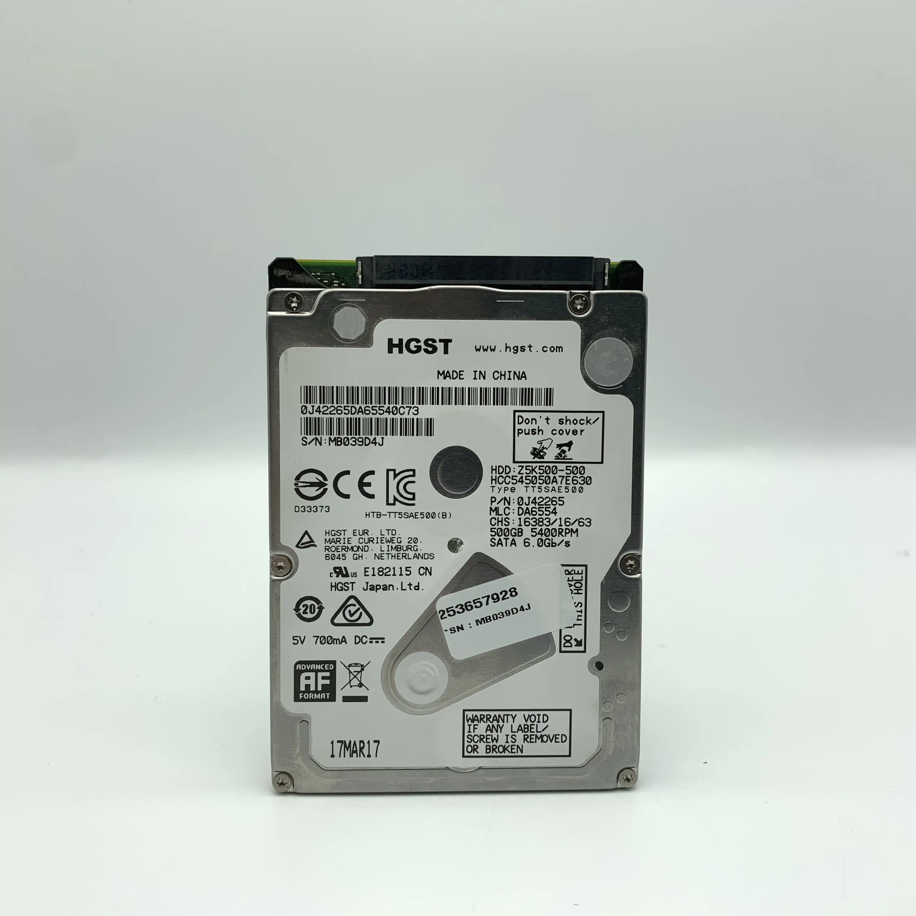 Orijinal Z5K500-500 500GB 5400 RPM sabit disk dizüstü bilgisayar SATA 6 Gb/s 2.5 inç sabit disk FRU 666288-005