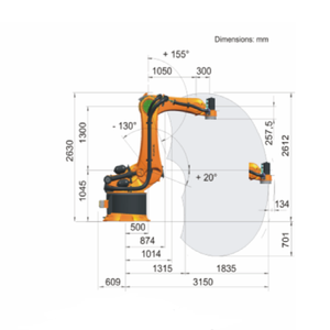Robotique d'entrepôt KUKA KR 300-2 PA Bras robotisé de préhension et de placement Bras robotique industriel 6 axes - Product Image 2