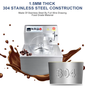 Macchina Temperatrice per <span class=keywords><strong>Cioccolato</strong></span> in Acciaio Inox da 12 Kg per Fabbriche di Snack, Macchina per Sciogliere il <span class=keywords><strong>Cioccolato</strong></span> con Ruota Temperatrice - Product Image 1