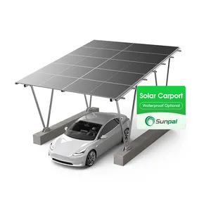 Sunpal Racking Carport logam dengan sistem pemasangan pelacakan Panel surya