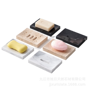 Moderna <span class=keywords><strong>Portasapone</strong></span> Rettangolare in Marmo Naturale con Design Impermeabile e Superficie Liscia per <span class=keywords><strong>Lavabo</strong></span> e Organizzazione su Scrivania - Product Image 4